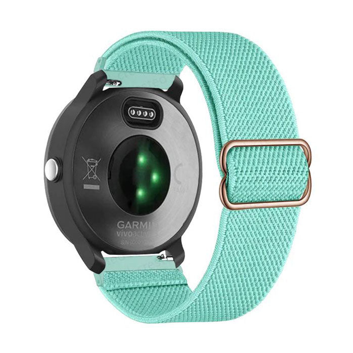 Plain Garmin Forerunner 645 Band in Nylon in mint green