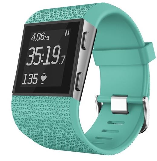 fitbit surge band in mint green