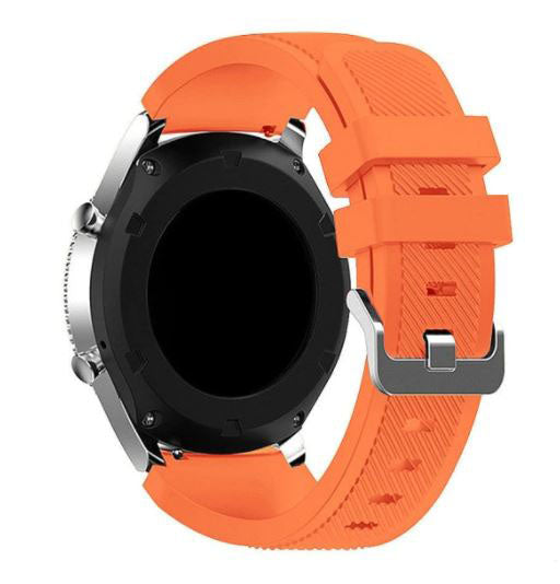 Textured Universal 22mm Wristband in Silicone in orange