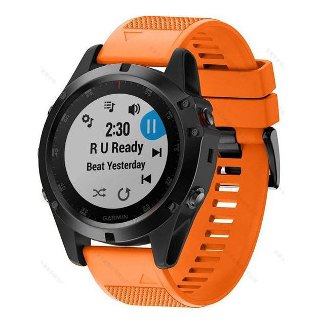 Band For Garmin Fenix 6 Plain in orange