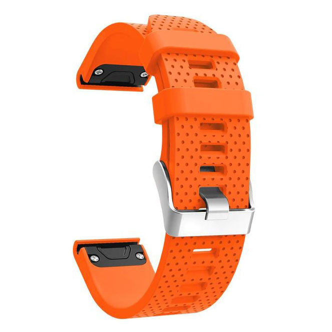 Plain Garmin Fenix 6S Band in Silicone in orange