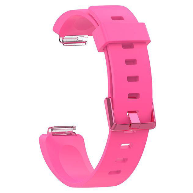 Plain Fitbit Inspire 2 Watchband in Silicone in pink