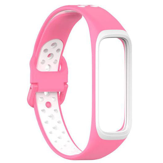 Breathable Samsung Galaxy Fit 2 (SM-R220) Band in Silicone in pink white