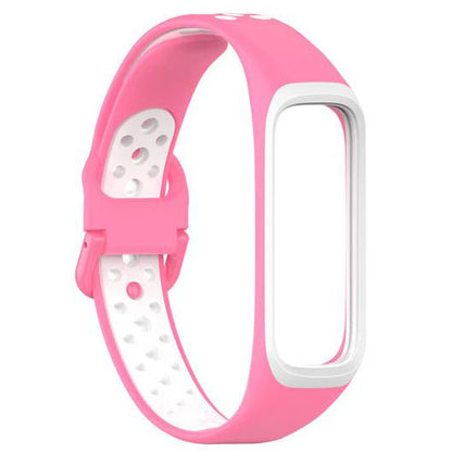 Breathable Samsung Galaxy Fit 2 (SM-R220) Band in Silicone in pink white