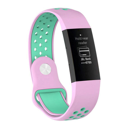 Wristband For Fitbit Charge 4 22mm in pink teal