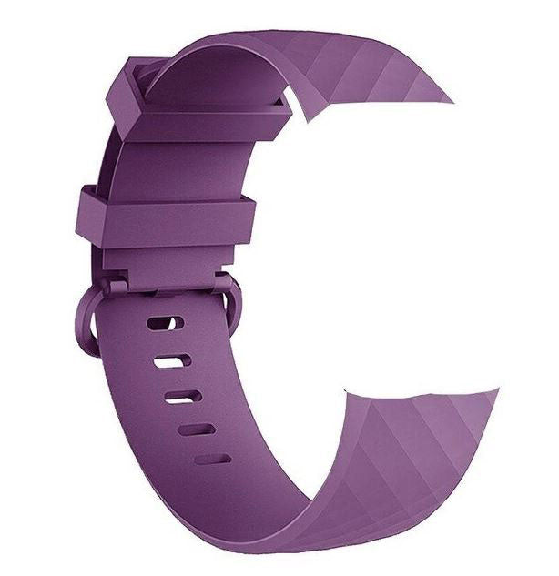 Plain Fitbit Charge 4 Watchband in Silicone in purple