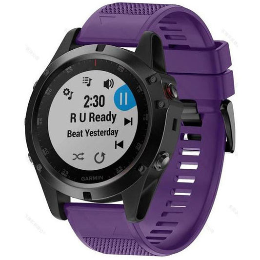 Strap For Garmin Fenix 6 Plain in purple