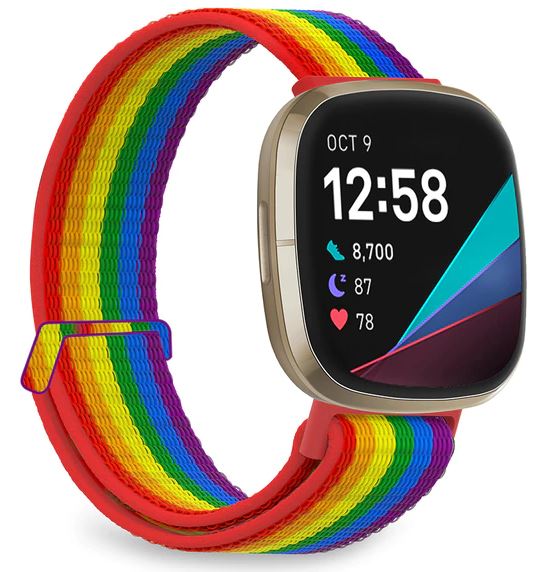 strap for fitbit versa 4 in rainbow