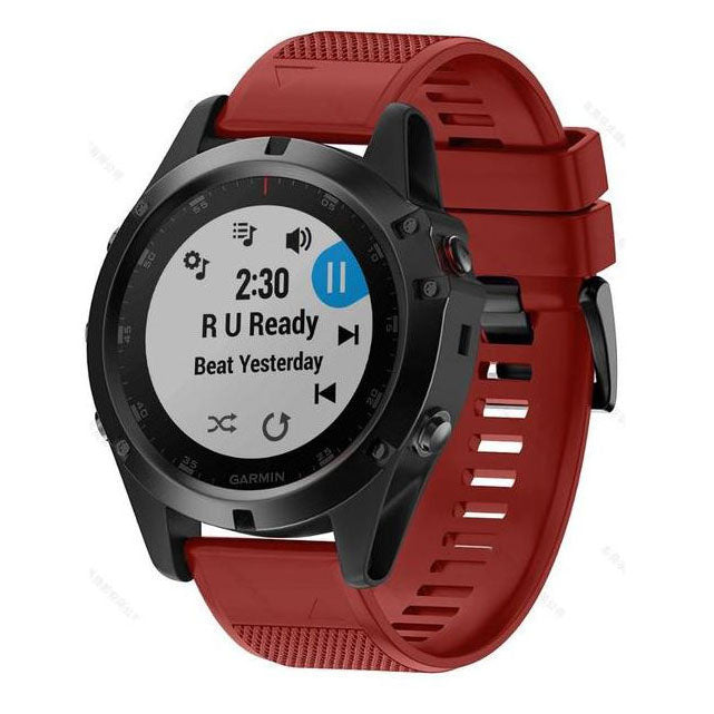 Bracelet For Garmin Fenix 6S Plain in red