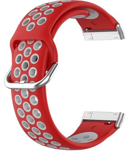 fitbit versa 4 wristband red grey