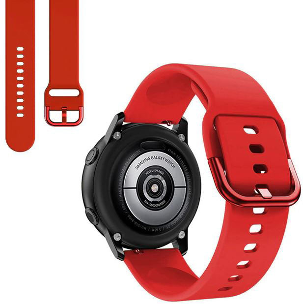 Strap For Samsung Galaxy Watch 4 Plain in red