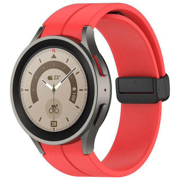 Strap For Samsung Galaxy Watch 6 Plain in red