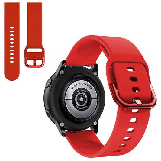 Strap For Samsung Galaxy Watch 6 Plain in red