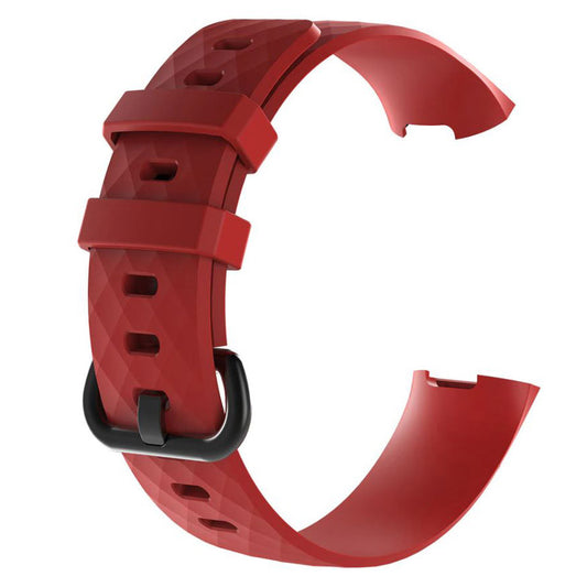 Strap For Fitbit Charge 3 Plain in red