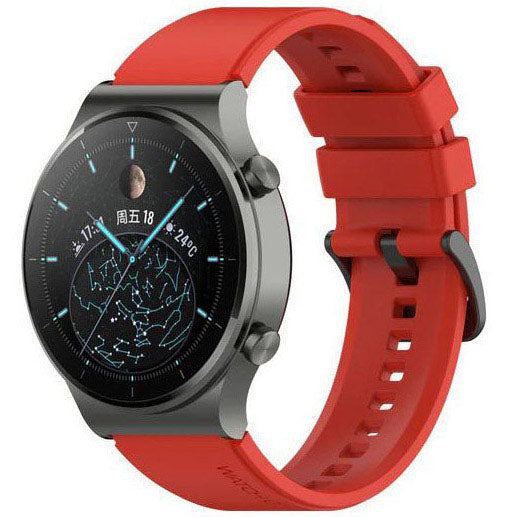 Plain TicWatch E2 Wristband in Silicone in red