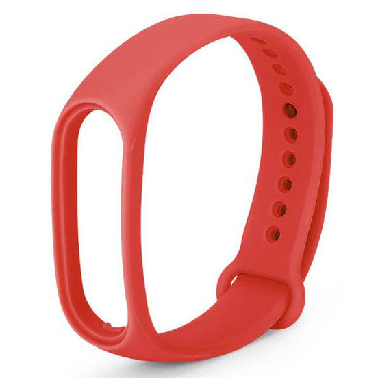 Plain Xiaomi Mi Band 5 Watchband in Silicone in red