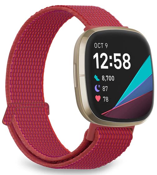 fitbit versa 4 wristband in red