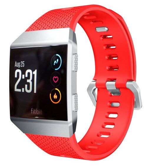 fitbit ionic band in red
