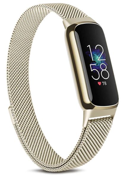 fitbit luxe band replacement in retro gold