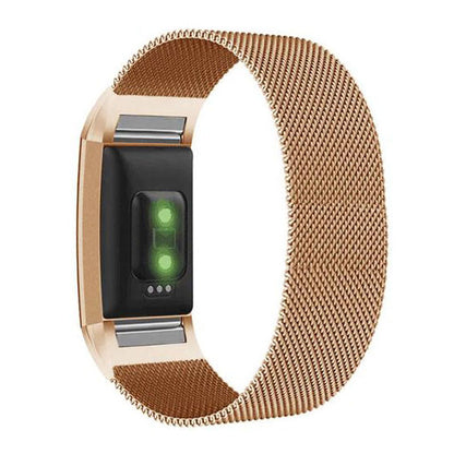 Band For Fitbit Charge 4 Milanese in rose gold