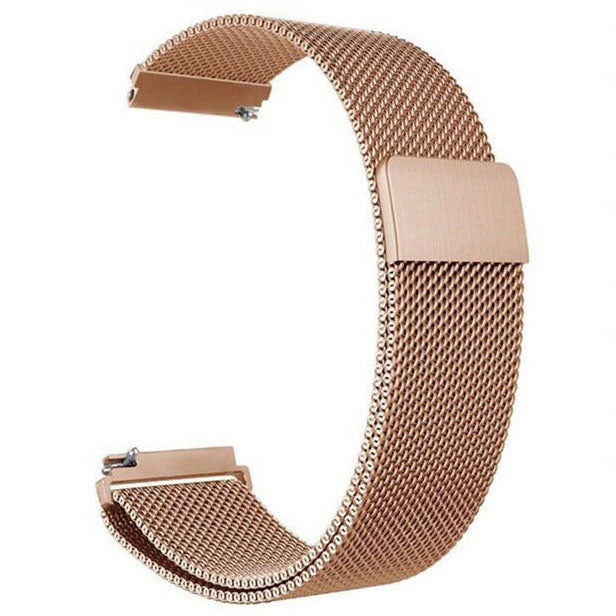 Milanese Fitbit Sense 2 Band in Stainless Steel in rose gold