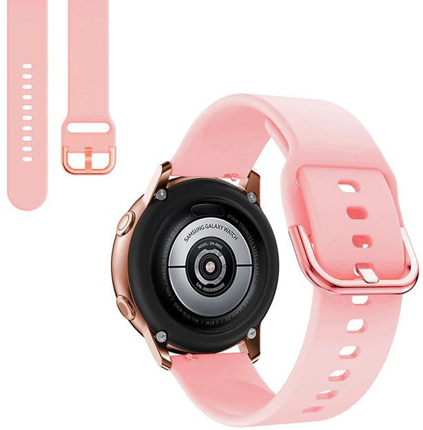 Plain Samsung Galaxy Watch 6 Wristband in Silicone in rose pink