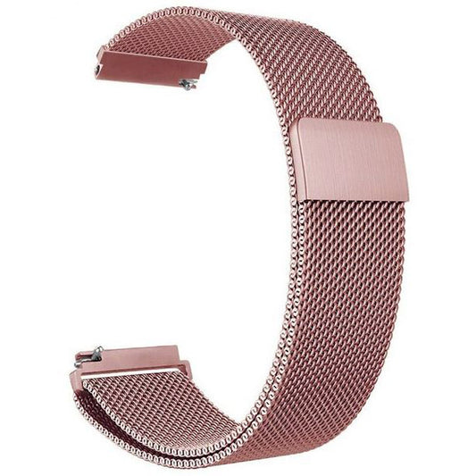 Strap For Fitbit Versa 3 Milanese in rose pink steel