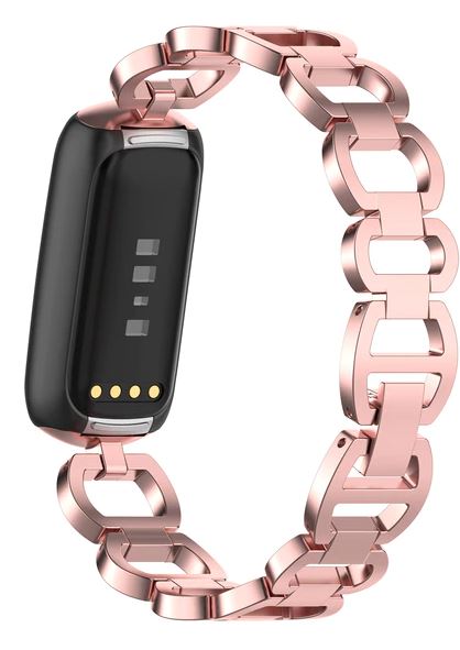 fitbit luxe band replacement in rose pink