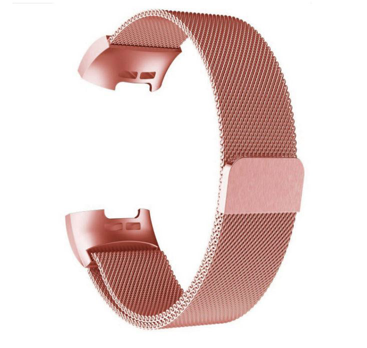fitbit charge 3 bands metal rosepink