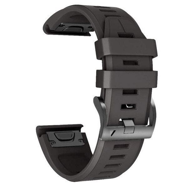 Band For Garmin Fenix 6 Plain in silicone black