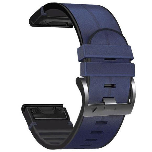 Strap For Garmin Fenix 7 Plain in silicone leather2