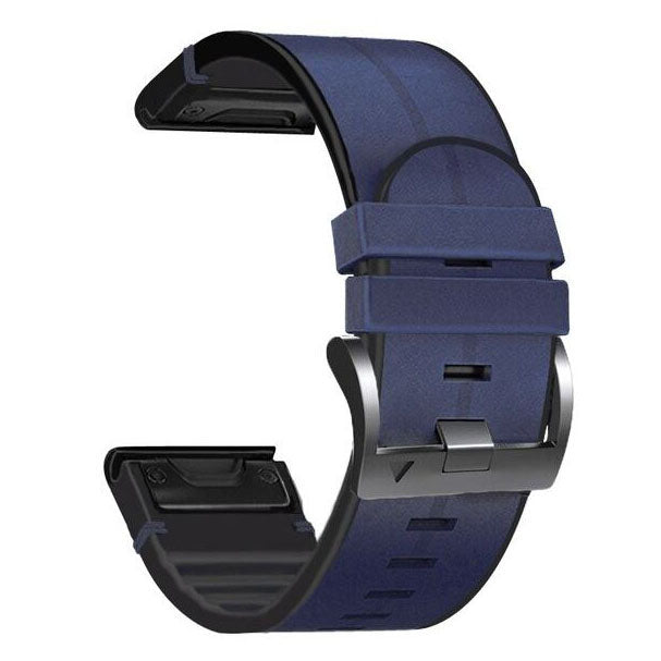 Bracelet For Garmin Fenix 6 Plain in silicone leather 2