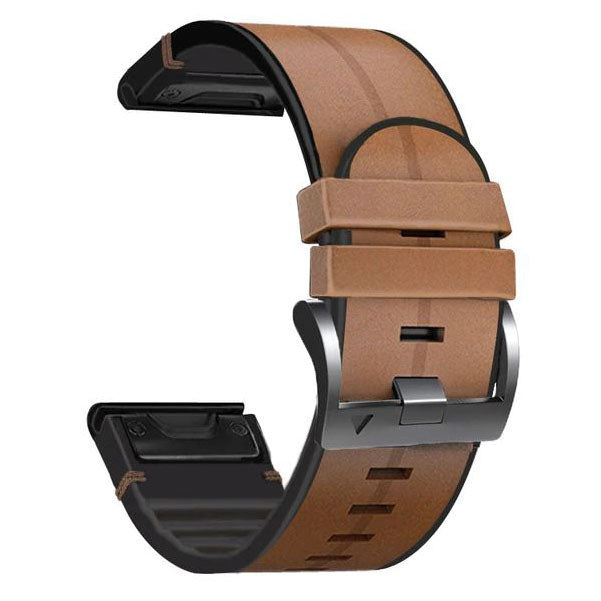 Plain Garmin Fenix 7 Watchband in Silicone Leather 3