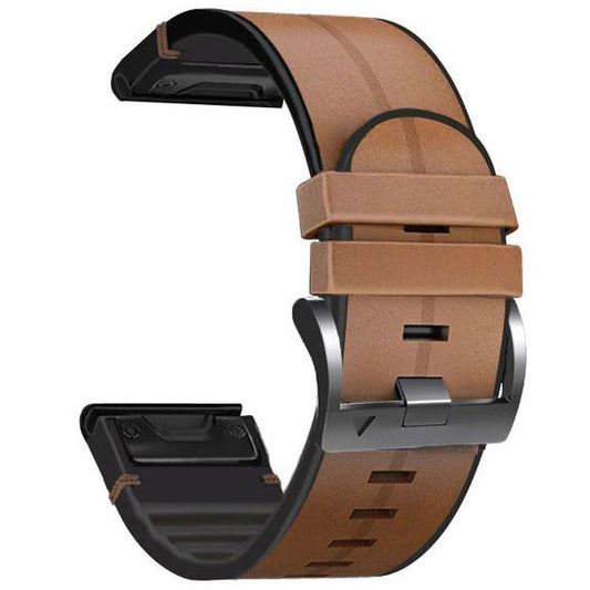 Plain Garmin Fenix 7 Watchband in Silicone Leather 3