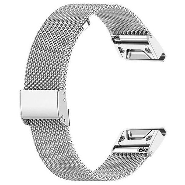 Strap For Garmin Fenix 6S Milanese in silver