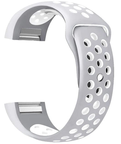 fitbit charge 2 watchband silver white