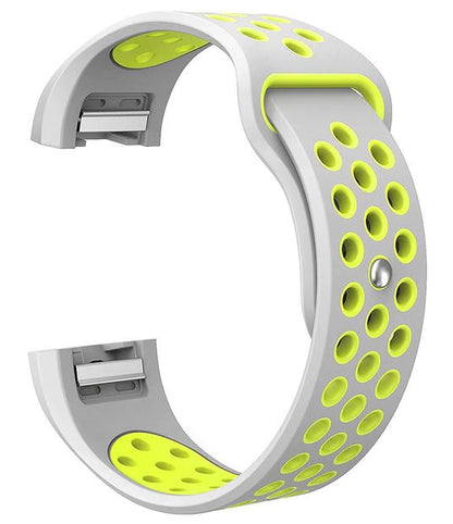 strap for fitbit charge 2 silver yellow