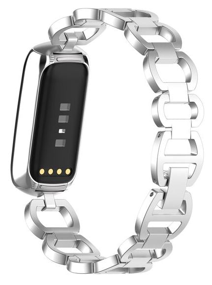 fitbit luxe bands metal in silver