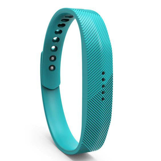 Textured Fitbit Flex Watchband in Silicone in teal green