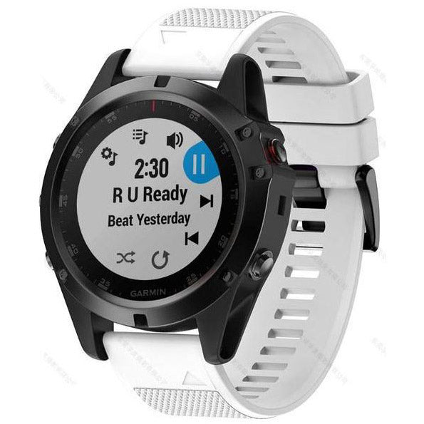 Strap For Garmin Fenix 6S Plain in white