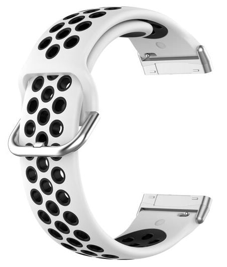 fitbit versa 4 watchband in white black