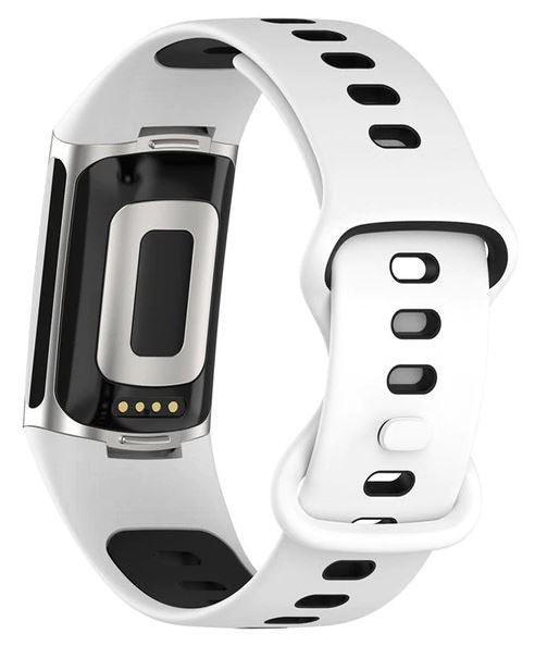 fitbit charge 5 strap white black