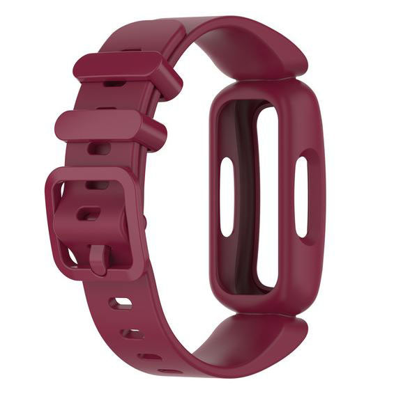 Plain Fitbit Ace 3 Band in Silicone in wine red