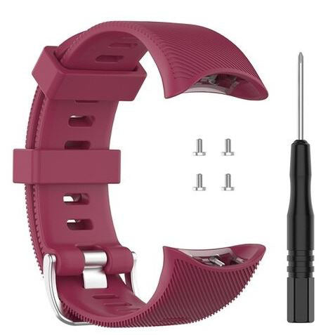 Strap For Garmin Swim 2 Plain in wine red