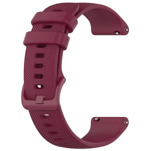 Strap For Garmin Vivomove 3S Textured in wine red