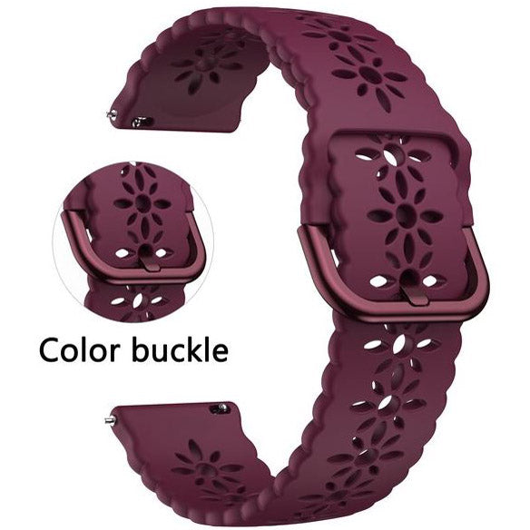 Strap For Garmin Vivomove 3 Breathable in wine red