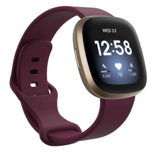 Wristband For Fitbit Versa 3 22mm in wine red