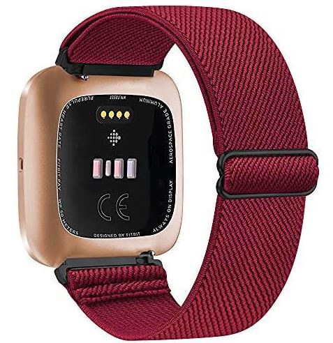fitbit versa 4 bands in winered
