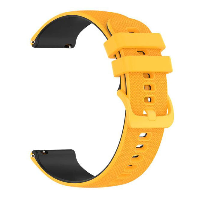 Textured Garmin Approach S12 Watchband in Silicone in yellow black