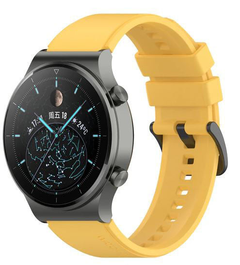 Plain Amazfit GTR 2 Watchband in Silicone in yellow